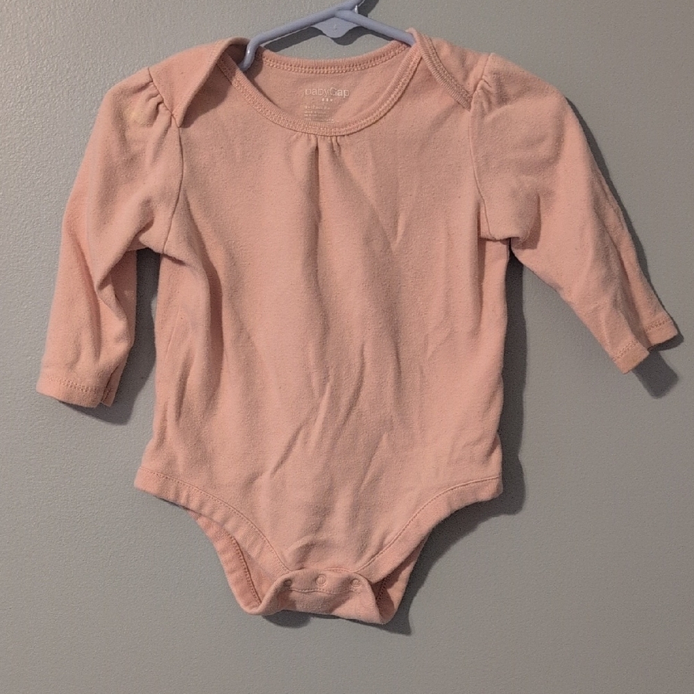 GAP Soft Pink Long Sleeve Bodysuit